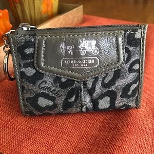 Coach Metallic Animal Print Mini Skinny ID Case